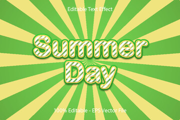 Wall Mural - Summer Day 3D Emboss Cartoon Style design