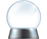 Fototapeta  - Glass Transparent Christmas snow globe 