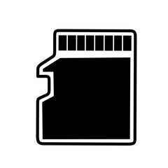 micro SD card icon with simple design