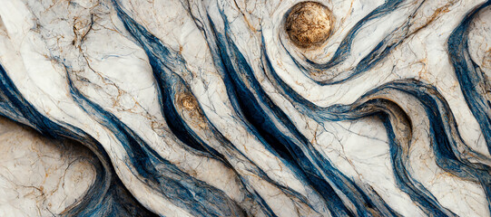 Marble texture, abstract wallpaper background. luxury marble texture  ,gold and blue