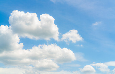 Wall Mural - beautiful blue sky and white clouds abstract background. cloudscape background. blue sky and fluffy 