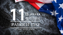 Dark Grey Black Slate Background Or Texture Patriot Day September 11