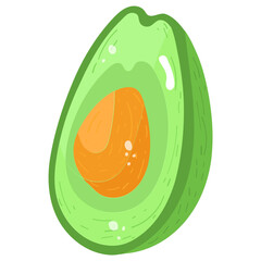 Sticker - Get this amazing flat sticker of avocado