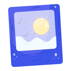 Poster - A handy flat sticker icon of image 