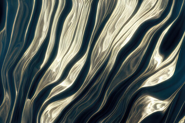 Wall Mural - Water waves abstract reflection. illustration.