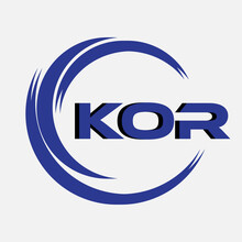 KOR Letter Logo Design On Background KOR Creative Initials Letter Logo Concept. KOR Letter Design

