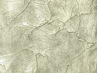 Wall Mural - texture of light green decorative plaster imitating the old peeling wall. obsolete olive cracked bac