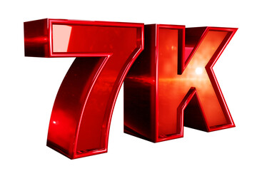 Wall Mural - 7k 3d text rendering isolated