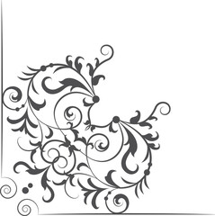 Wall Mural - ornamental corner. retro classic swirl border template