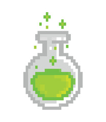 Poster - elixir bottle pixel art