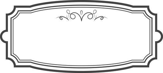 Wall Mural - ornamental retro label. blank decorative tag template