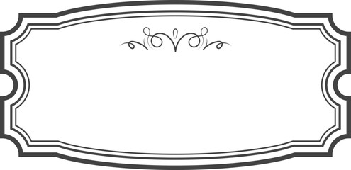 Wall Mural - retro decorative tag template. elegant vintage label