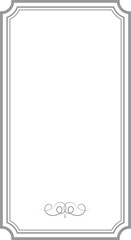 Wall Mural - blank rectangular frame with vintage calligraphic decoration