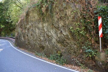 Wall Mural - Lanstrasse zwischen schroffen Felsen