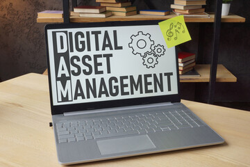 Digital Asset Management DAM is shown using the text