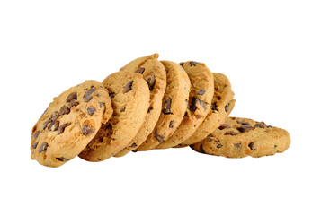 Chocolate chip cookie on transparent png
