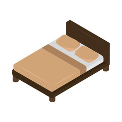 Sticker - bed furniture isometric