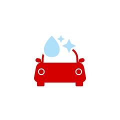 Sticker - Carwash icon isolated on white background