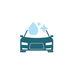 Sticker - Carwash icon isolated on white background