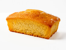 Madiera Vanilla  Loaf Tin Cake Isolated On A White Background