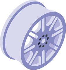 Wall Mural - Car aluminium wheel icon isometric vector. Sport tire. Auto circle