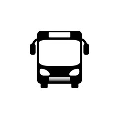 Sticker - Small simple bus icon isolated on white background 