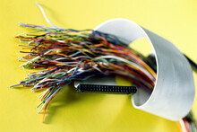 Close-up Of The Ends Of Wires And Cables
