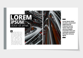 Canvas Print - Elegant layout for business presentation with technology and science background, vector illustartion