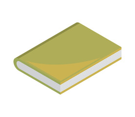 Poster - isometric school book