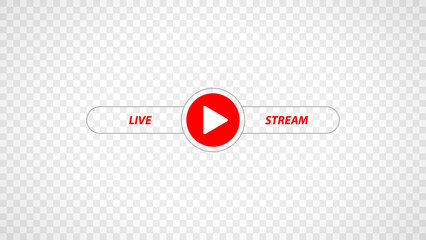 Wall Mural - Play sign on live stream template