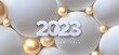 Happy New 2023 Year. Holiday vector illustration