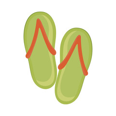 Poster - flip flops isolated icon