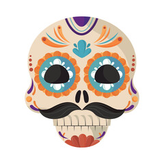 Wall Mural - day of the dead skull icon