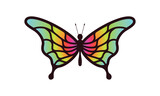 Fototapeta Motyle - Beautiful color butterfly logo vector art illustration