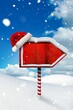 Santa sign in north pole