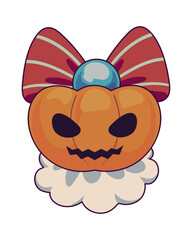 Sticker - anime pumpkin with bow