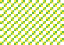The Seamless Lattice Pattern Vector Repeating Green Yellow White Abstract Square Background