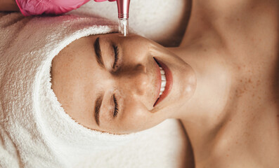 Wall Mural - acne treatment. hardware cosmetology. beautician.