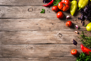 Canvas Print - Cooking and healthy food background