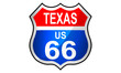 Texas route US 66 sign icon