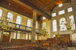 Amsterdam, Netherlands. August 2022. The interior of the Portuguese Synagogue in Amsterdam.