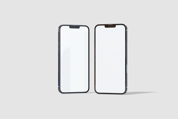 Smartphone with blank screen front view