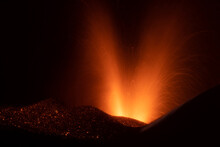 The Tajogaite Volcano Erupted On September 19, 2021 On The Island Of La Palma, Canary Islands.
