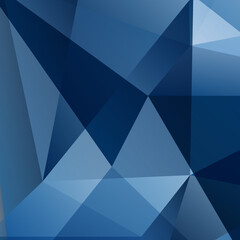 Fototapete - Abstract Blue Triangle Geometric Background, Vector Illustration.