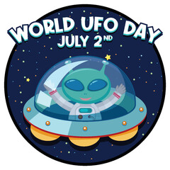 Wall Mural - World UFO Day Poster Design