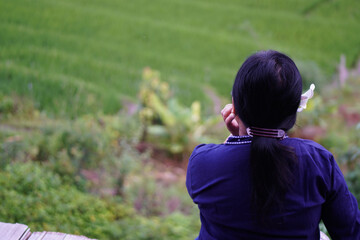 Wall Mural - child in the field