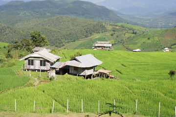 Poster - village in the mountains