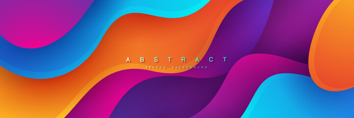 Wall Mural - trendy gradient vector background . abstract background with wavy shape and colorful gradient.