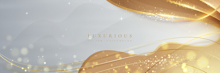 Wall Mural - luxury elegant background with abstract sparkle effect. abstract background with golden color.