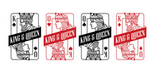 King And Queen Black And Red Playing Card